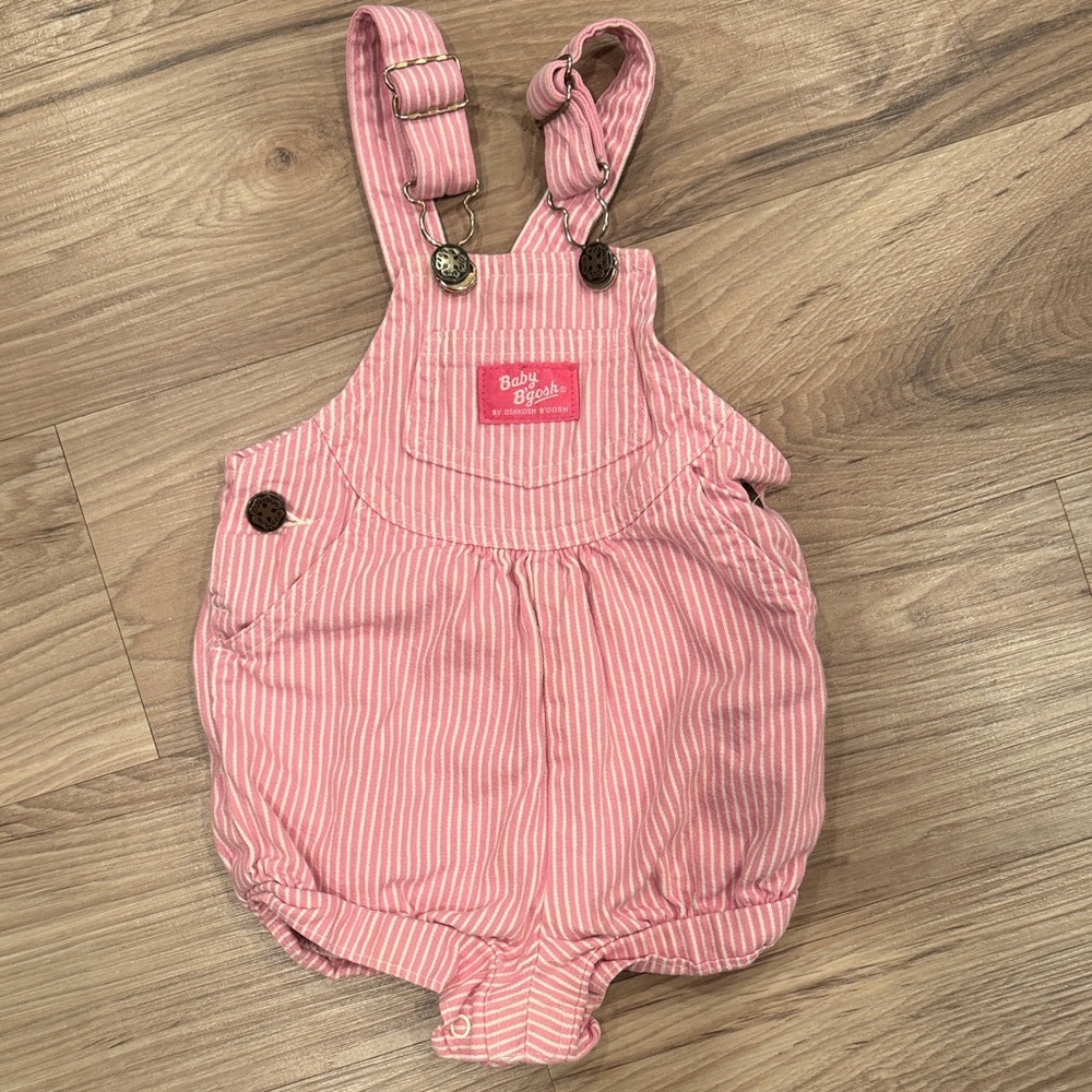 Vintage Baby B'gosh OshKosh Bubble Romper Girls 18 months Pink Stripe